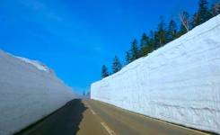 八幡平アスピーテラインの雪の回廊