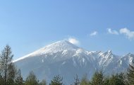 残雪の岩手山