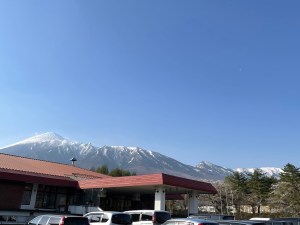 駐車場からも岩手山