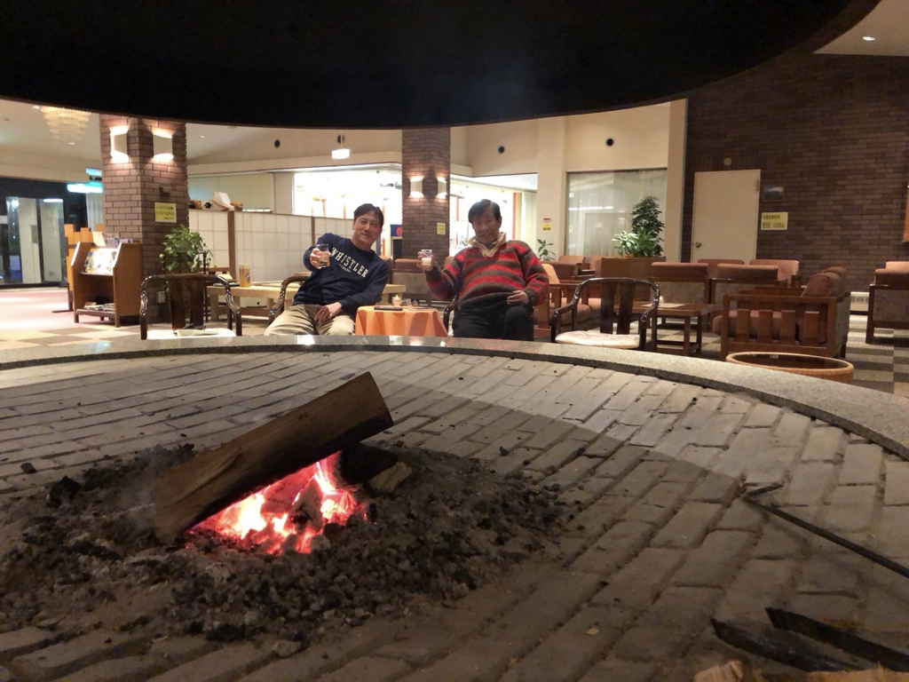 八幡平ライジングサンホテル暖炉